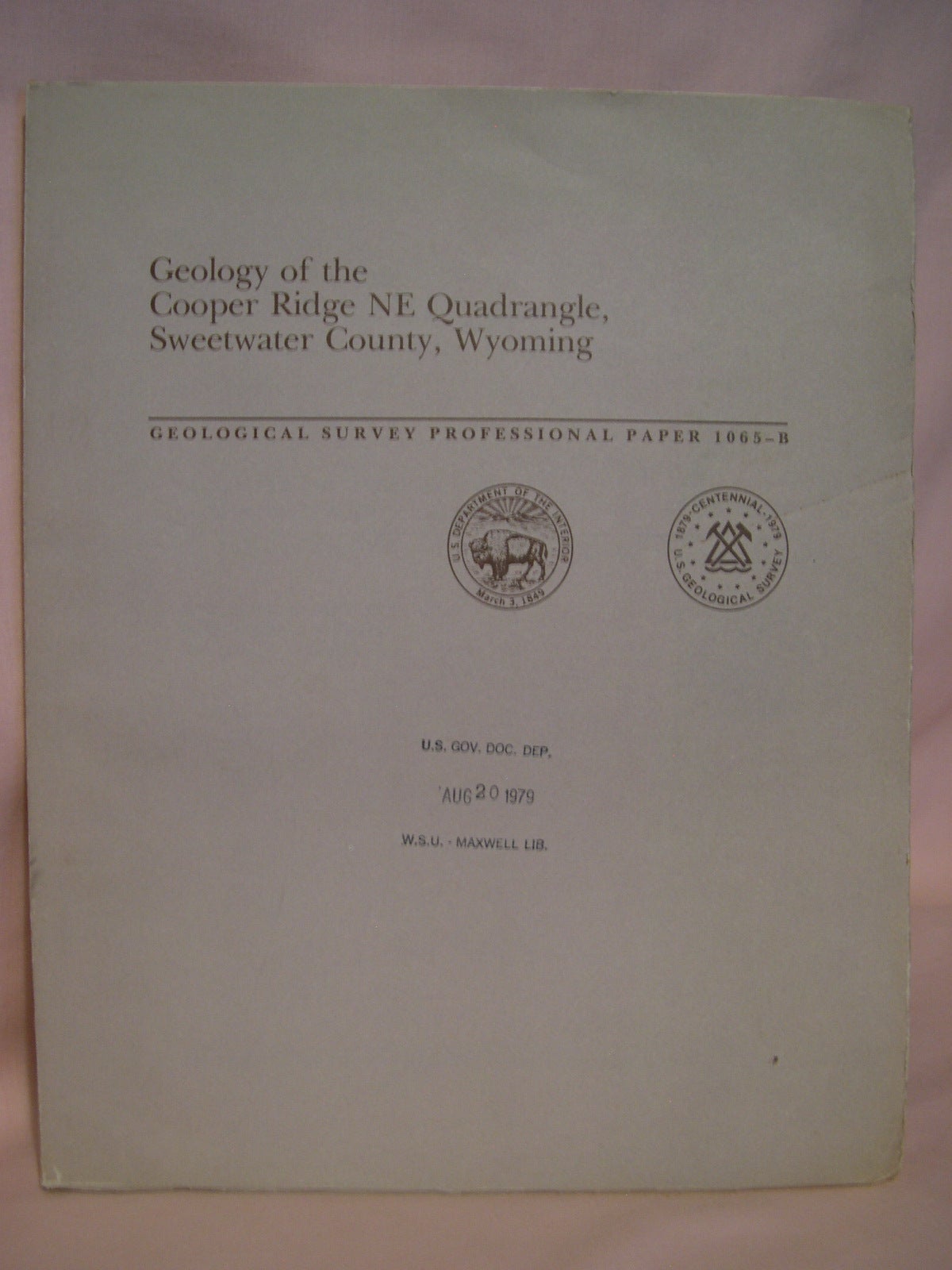 GEOLOGY OF THE COOPER RIDGE NE QUADRANGLE, SWEETWATER COUNTY, WYOMING ...