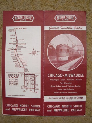 Item #49316 CHICAGO, NORTH SHORE AND MILWAUKEE RAILROAD COMPANY [PASSENGER] TIME TABLE MAY 18, 1947