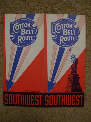 Item #49319 COTTON BELT ROUTE, SOUTHWEST [PASSENGER] TIME TABLES; ISSUED AUGUST 22, 1943