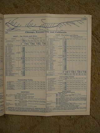 ATCHISON, TOPEKA & SANTA FE RAILWAY SYSTEM [PASSENGER] TIME TABLES, CORRECTED TO MAY 10, 1936