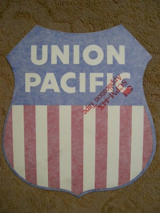 UNION PACIFIC INSIGNIA SHIELD [ADHESIVE SHIELD FOR THE SIDE OF A VEHICLE]