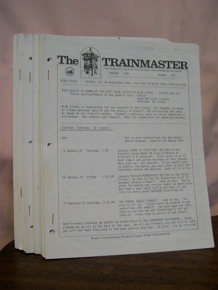 Item #49452 THE TRAINMASTER [28 MISCELLANEOUS ISSUES, 1987 THROUGH 1990. Alan Viewig.