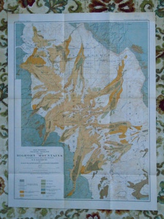 Item #52083 MAP SHOWING GLACIAL GEOLOGY OF THE BIGHORN MOUNTAINS, 1905. UNITED STATES GEOLOGICAL...