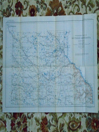 Item #52087 TOPOGRAPHIC MAP OF SOUTHERN MINNESOTA, 1910. PLATE I OF THE USGS WATER SUPPLY PAPER...