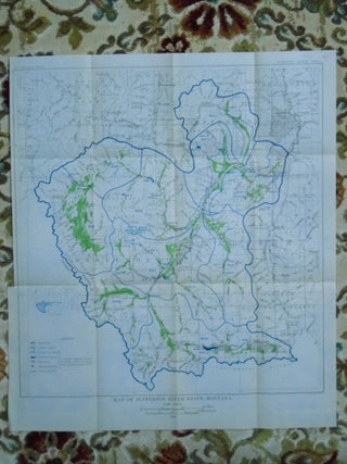 Item #52089 MAP OF JEFFEESON RIVER BASIN, MONTANA. PLATE 3 OF THE USGS WATER SUPPLY PAPER 580. O....