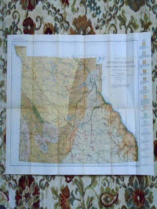 Item #52093 MAP OF SOUTHERN MINNESOTA SHOWING UNDERGROUND WATER CONDITIONS, 1910. PLATE IV OF THE...